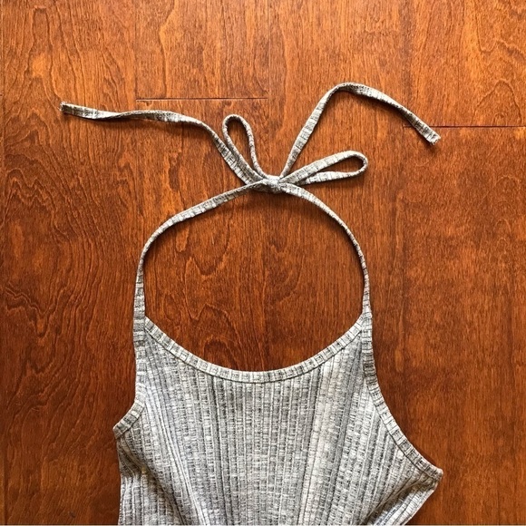 Urban Outfitters Holly Ribbed Halter Jumpsuit, Gray, Size XS - Picture 12 of 16